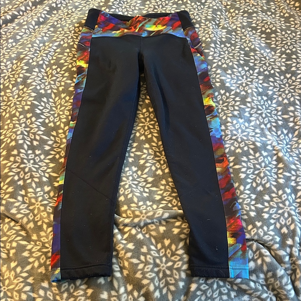 Athleta Navy and Multicolor Athletic Pants